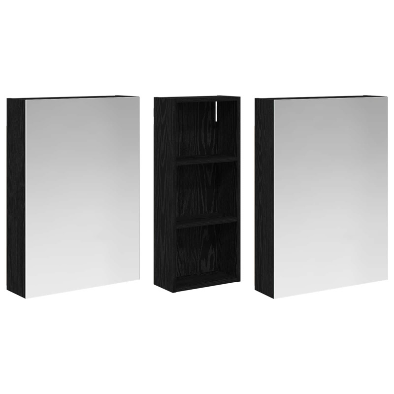 Zestaw Szafek Łazienkowych z półką 3 pcs 130 x 14,5 x 70 cm