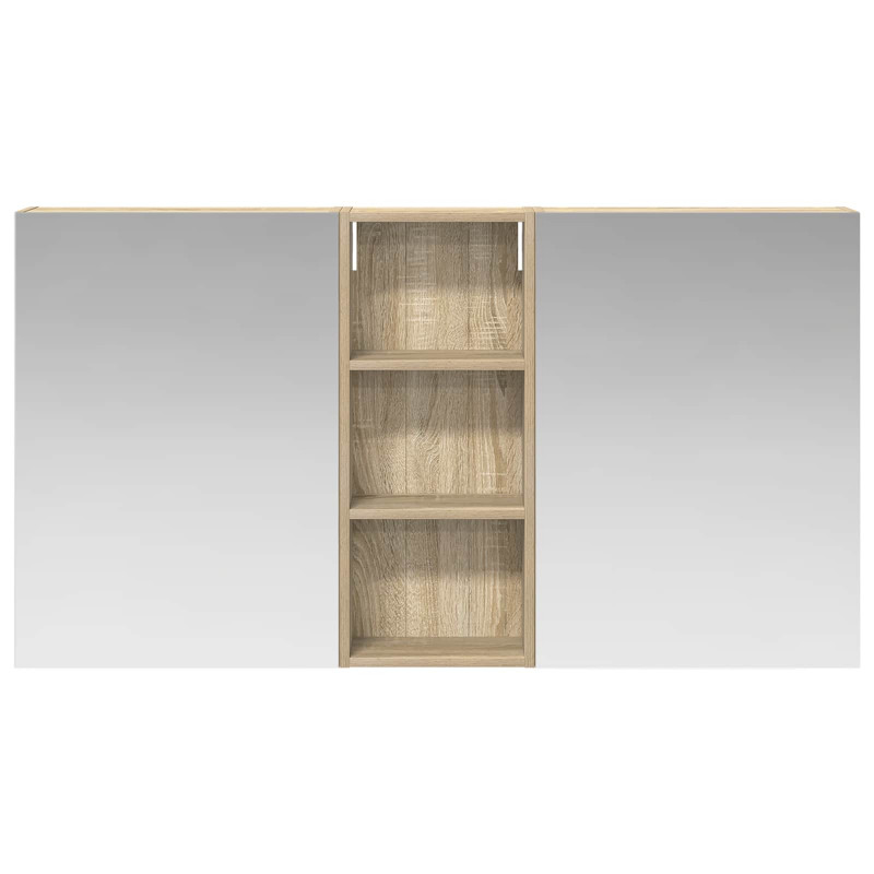 Zestaw Szafek Łazienkowych z półką 3 pcs 130 x 14,5 x 70 cm