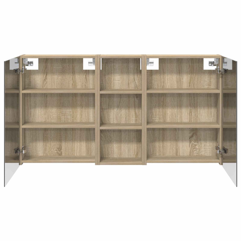 Zestaw Szafek Łazienkowych z półką 3 pcs 130 x 14,5 x 70 cm