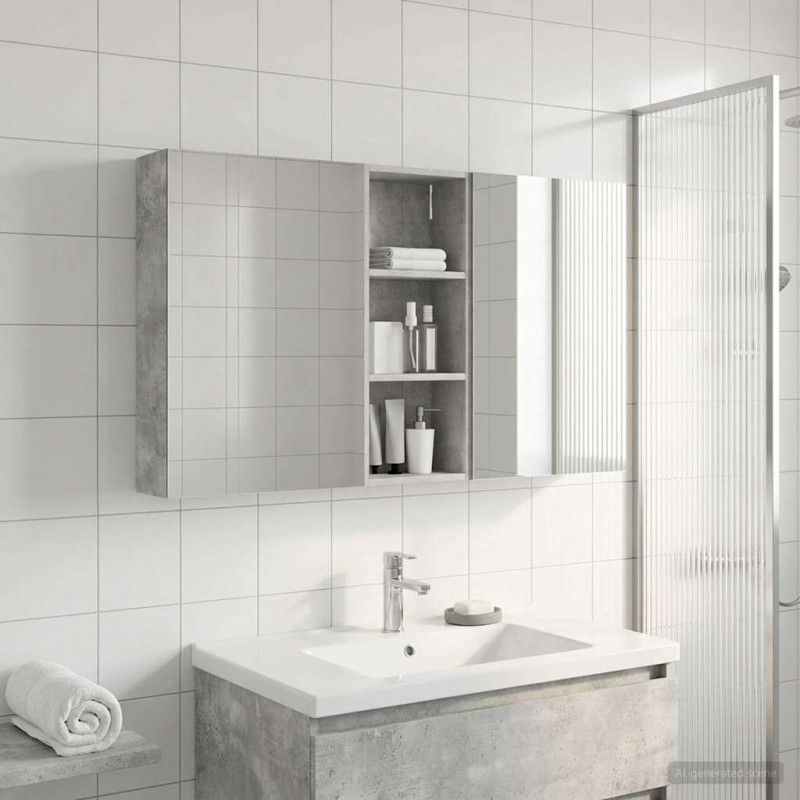 Zestaw Szafek Łazienkowych z półką 3 pcs 130 x 14,5 x 70 cm