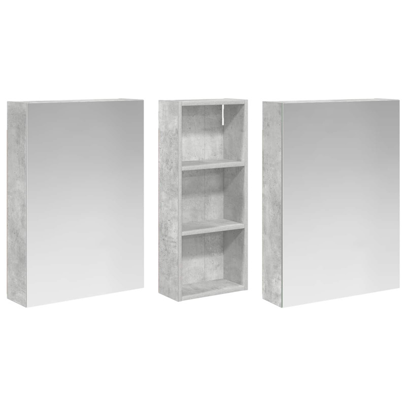 Zestaw Szafek Łazienkowych z półką 3 pcs 130 x 14,5 x 70 cm