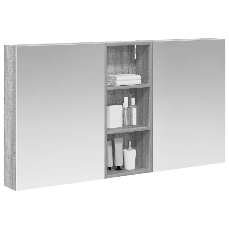 Zestaw Szafek Łazienkowych z półką 3 pcs 130 x 14,5 x 70 cm