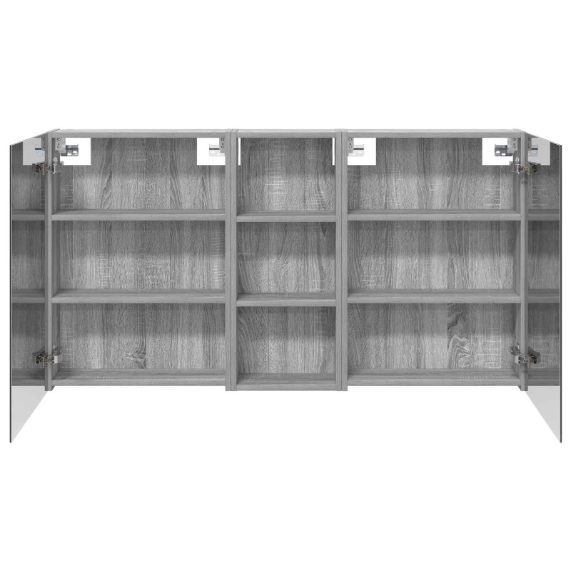Zestaw Szafek Łazienkowych z półką 3 pcs 130 x 14,5 x 70 cm