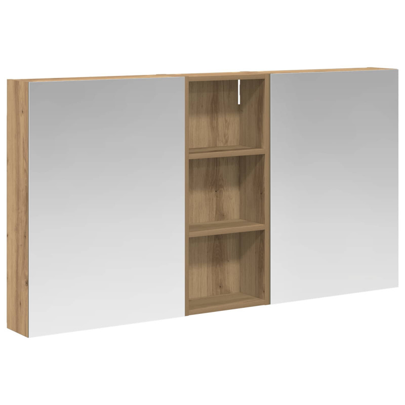 Zestaw Szafek Łazienkowych z półką 3 pcs 130 x 14,5 x 70 cm