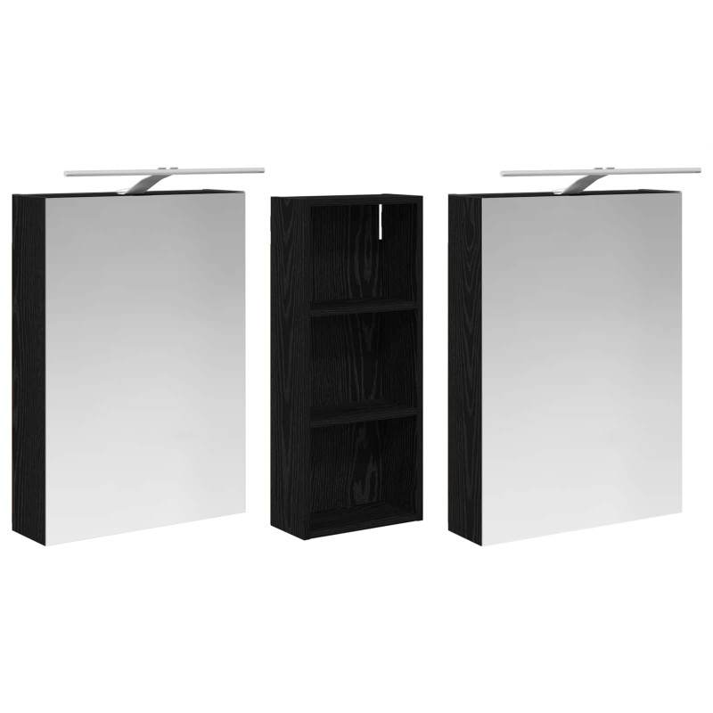 Zestaw Szafek Łazienkowych z półką 3 pcs 130 x 14,5 x 70 cm