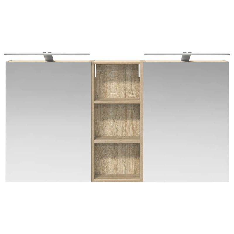 Zestaw Szafek Łazienkowych z półką 3 pcs 130 x 14,5 x 70 cm
