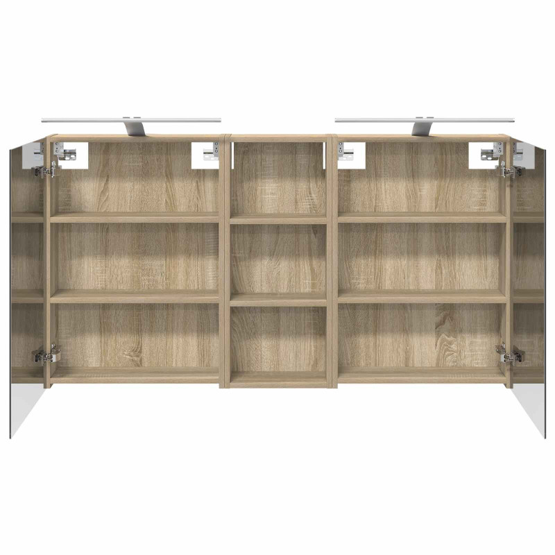 Zestaw Szafek Łazienkowych z półką 3 pcs 130 x 14,5 x 70 cm