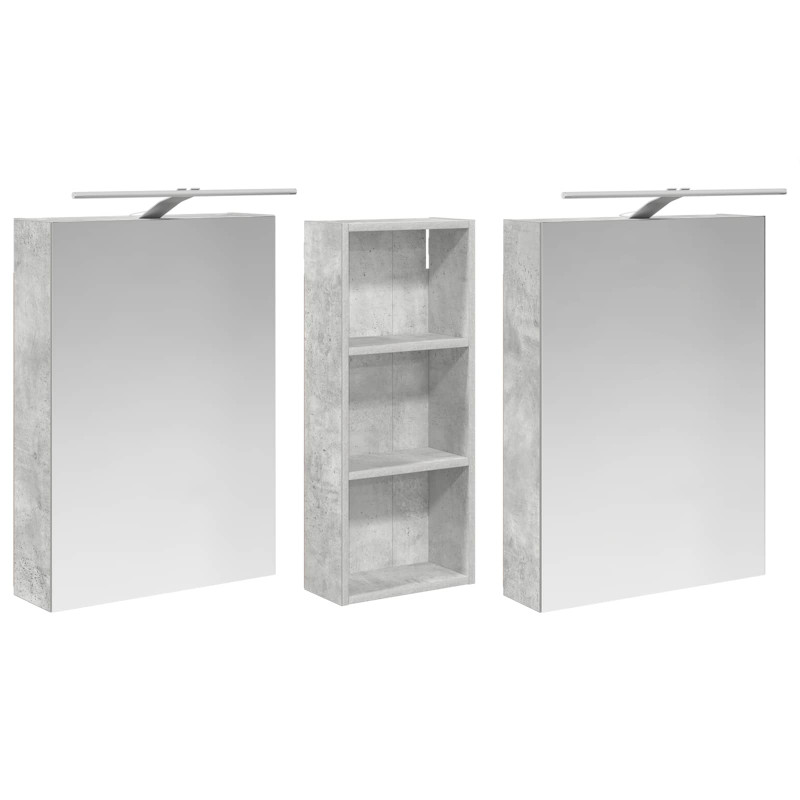 Zestaw Szafek Łazienkowych z półką 3 pcs 130 x 14,5 x 70 cm