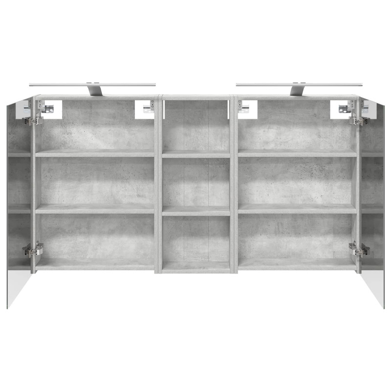 Zestaw Szafek Łazienkowych z półką 3 pcs 130 x 14,5 x 70 cm