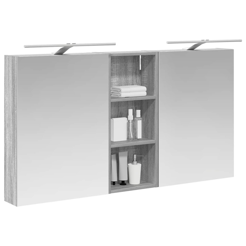 Zestaw Szafek Łazienkowych z półką 3 pcs 130 x 14,5 x 70 cm
