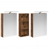 Zestaw Szafek Łazienkowych z półką 3 pcs 130 x 14,5 x 70 cm