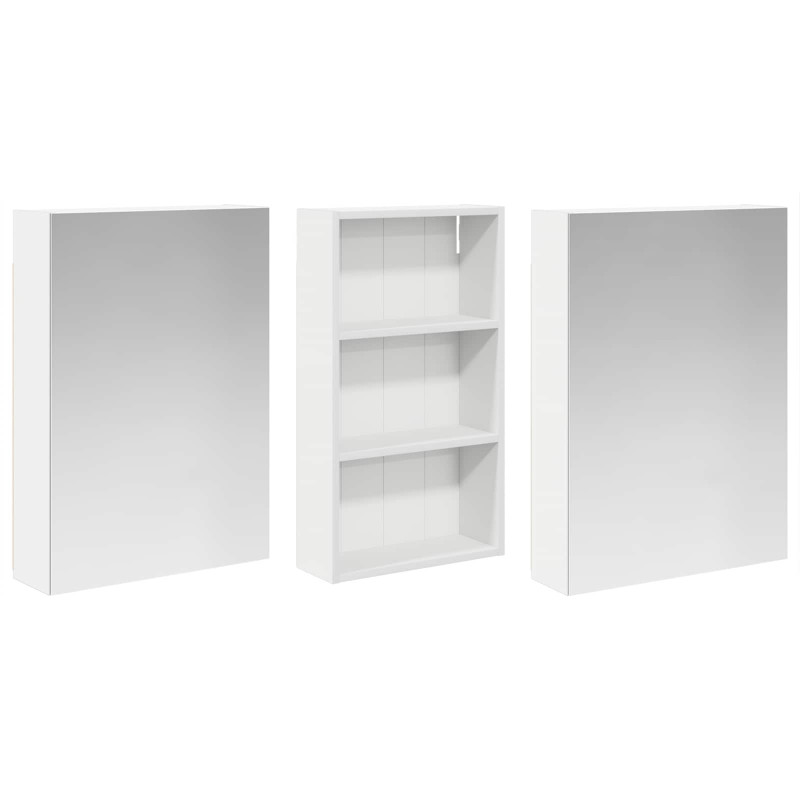 Zestaw Szafek Łazienkowych z półką 3 pcs 140 x 14,5 x 70 cm
