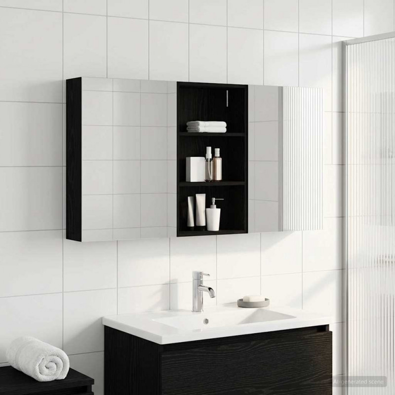 Zestaw Szafek Łazienkowych z półką 3 pcs 140 x 14,5 x 70 cm