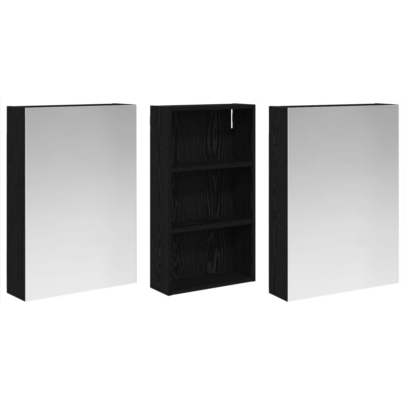 Zestaw Szafek Łazienkowych z półką 3 pcs 140 x 14,5 x 70 cm