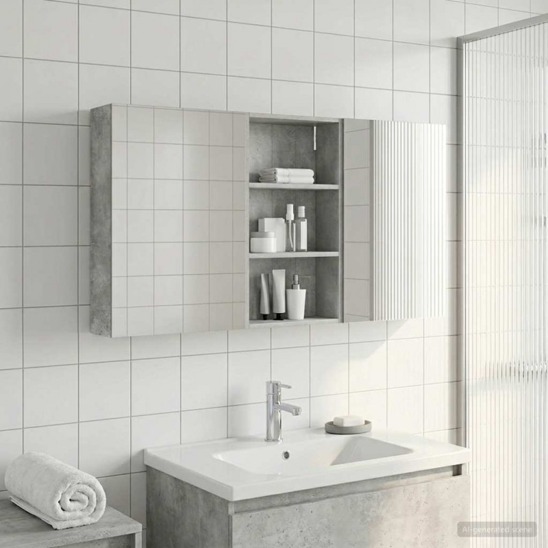 Zestaw Szafek Łazienkowych z półką 3 pcs 140 x 14,5 x 70 cm