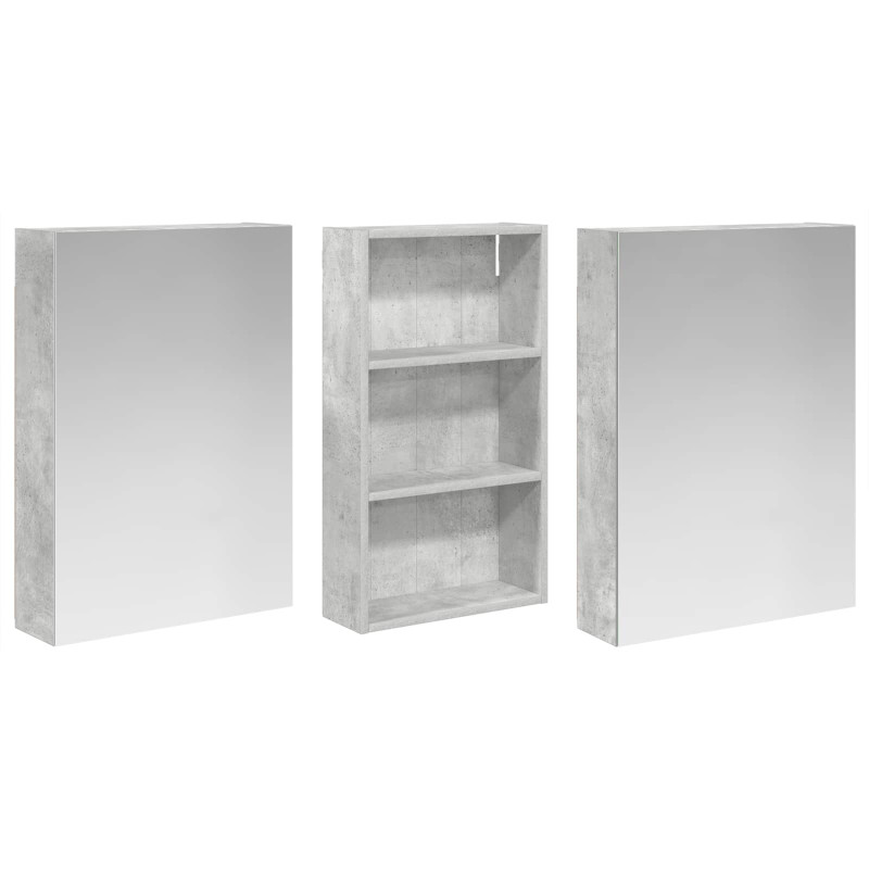 Zestaw Szafek Łazienkowych z półką 3 pcs 140 x 14,5 x 70 cm