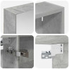Zestaw Szafek Łazienkowych z półką 3 pcs 140 x 14,5 x 70 cm