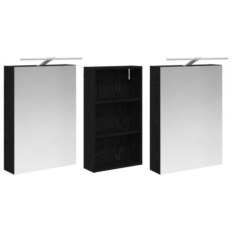Zestaw Szafek Łazienkowych z półką 3 pcs 140 x 14,5 x 70 cm