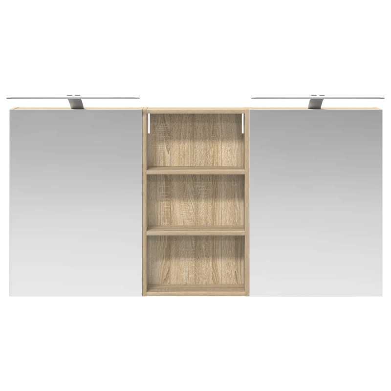 Zestaw Szafek Łazienkowych z półką 3 pcs 140 x 14,5 x 70 cm