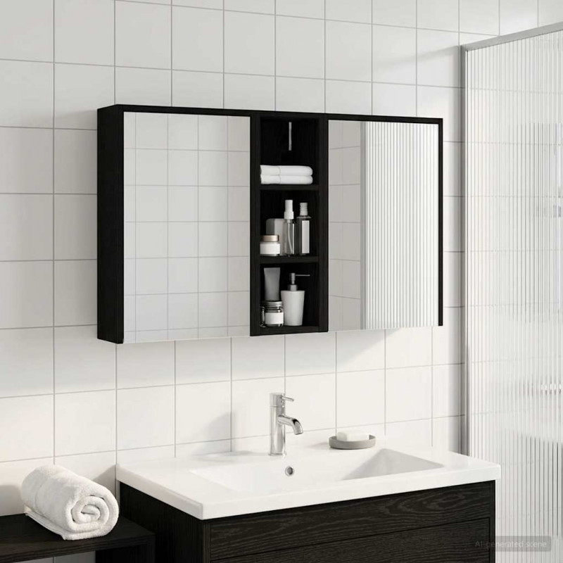 Zestaw Szafek Łazienkowych 3 pcs 106 x 16 x 62,5 cm
