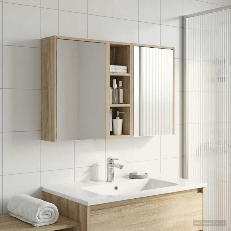Zestaw Szafek Łazienkowych 3 pcs 106 x 16 x 62,5 cm