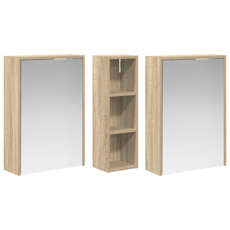 Zestaw Szafek Łazienkowych 3 pcs 106 x 16 x 62,5 cm