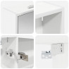 Zestaw Szafek Łazienkowych 3 pcs 106 x 16 x 62,5 cm