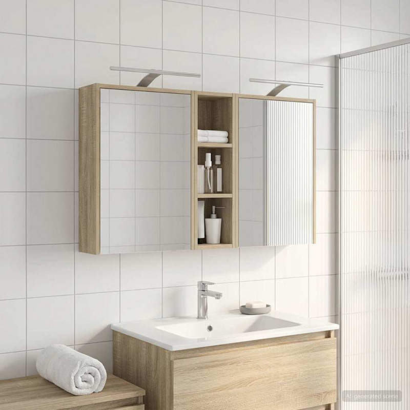 Zestaw Szafek Łazienkowych 3 pcs 106 x 16 x 62,5 cm