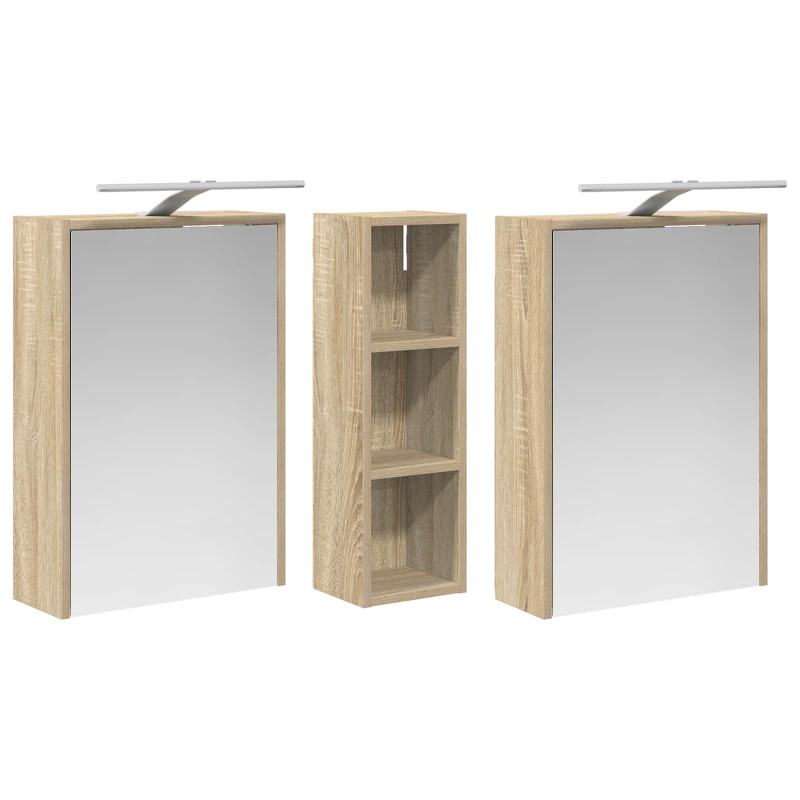 Zestaw Szafek Łazienkowych 3 pcs 106 x 16 x 62,5 cm