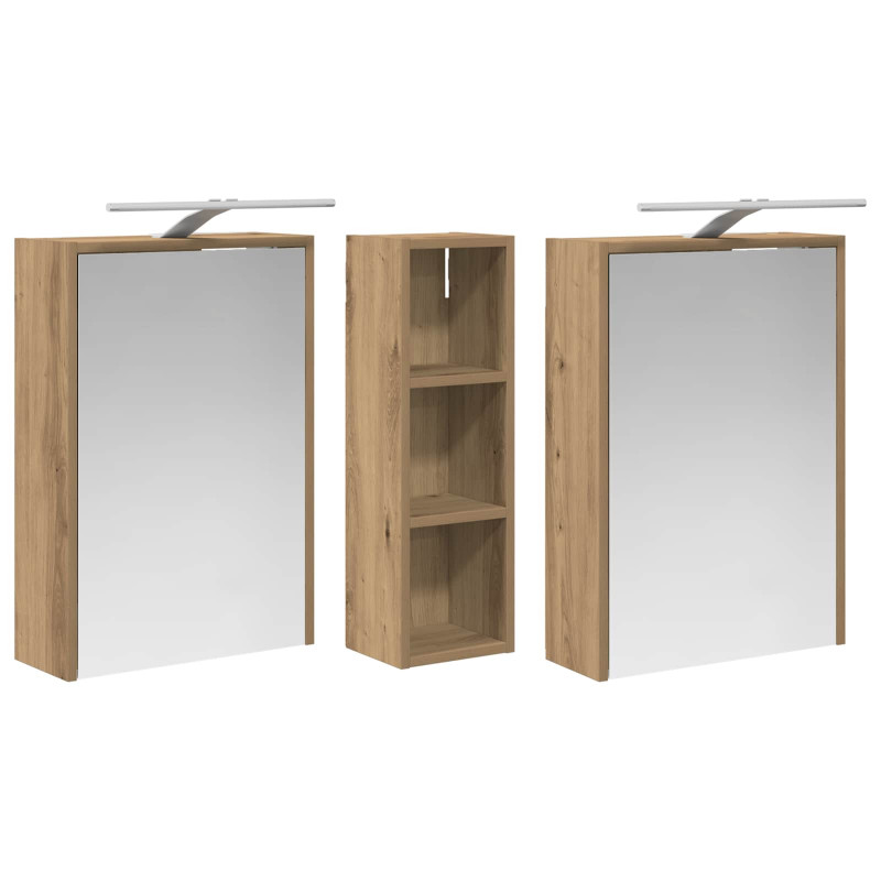Zestaw Szafek Łazienkowych 3 pcs 106 x 16 x 62,5 cm