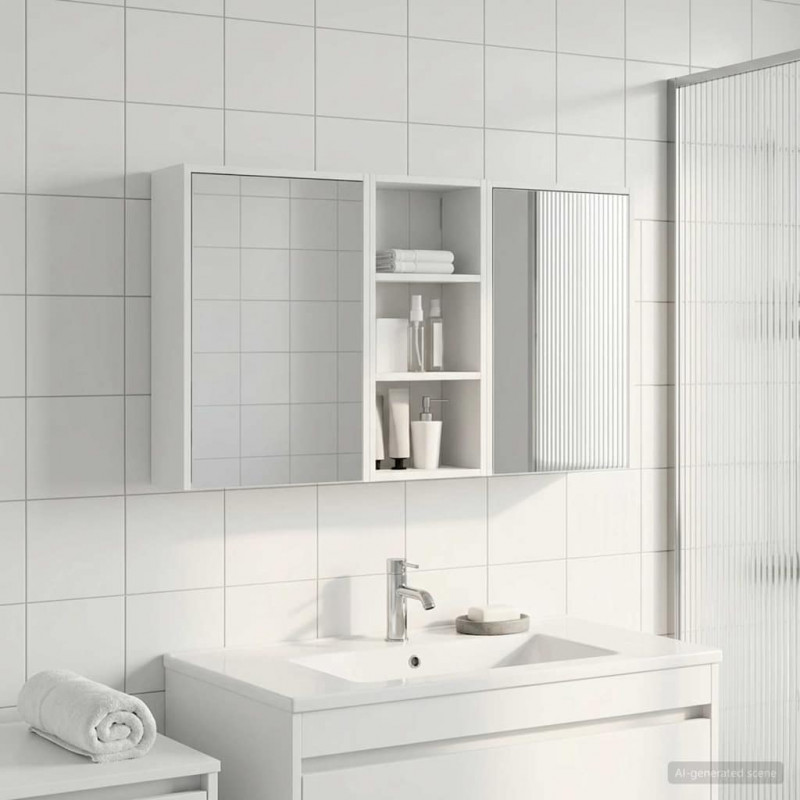 Zestaw Szafek Łazienkowych 3 pcs 116 x 16 x 62,5 cm