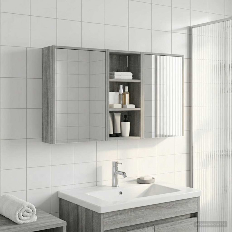Zestaw Szafek Łazienkowych 3 pcs 116 x 16 x 62,5 cm