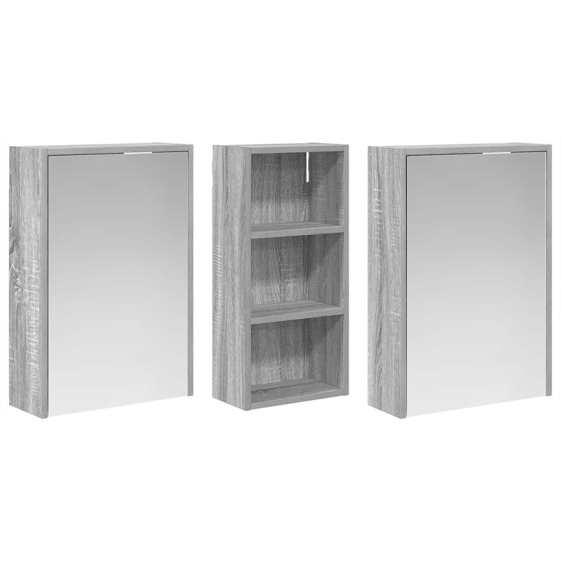Zestaw Szafek Łazienkowych 3 pcs 116 x 16 x 62,5 cm
