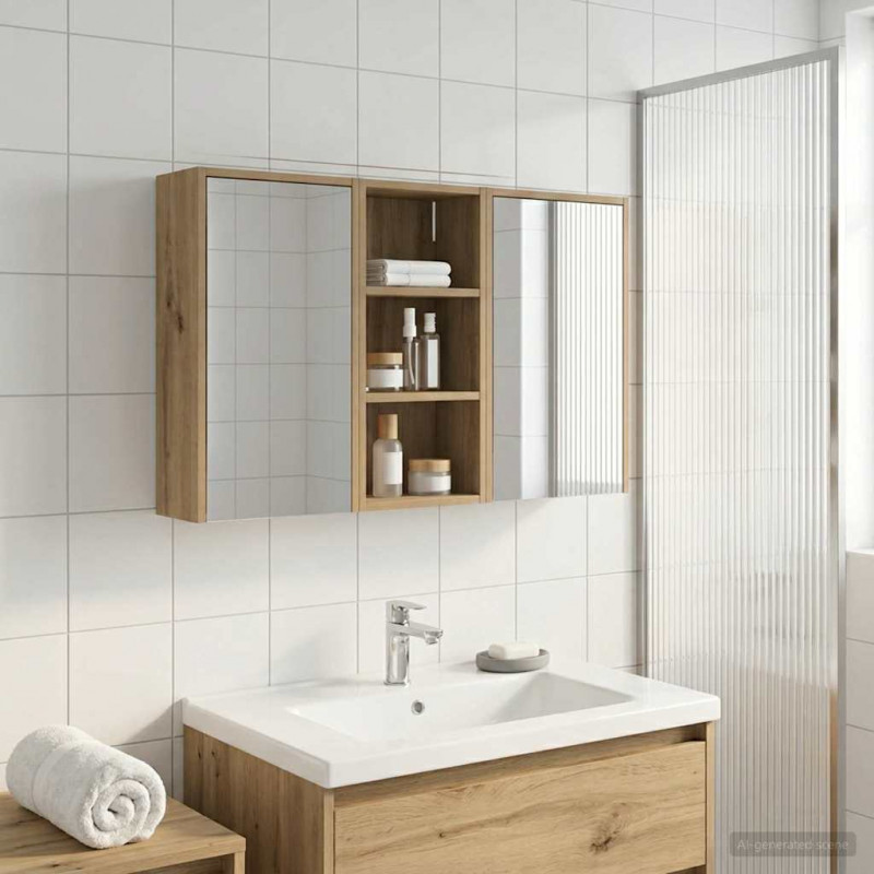 Zestaw Szafek Łazienkowych 3 pcs 116 x 16 x 62,5 cm