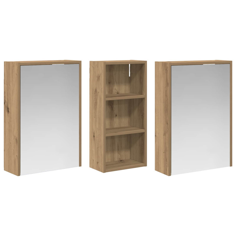 Zestaw Szafek Łazienkowych 3 pcs 116 x 16 x 62,5 cm