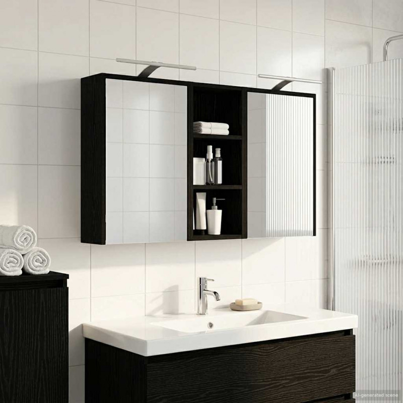 Zestaw Szafek Łazienkowych 3 pcs 116 x 16 x 62,5 cm