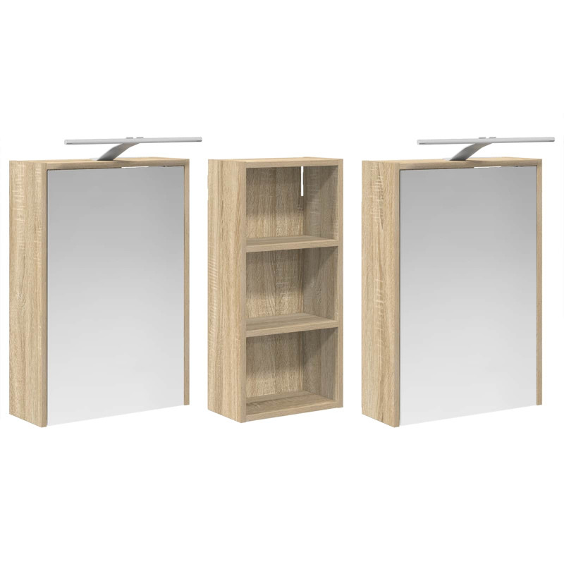 Zestaw Szafek Łazienkowych 3 pcs 116 x 16 x 62,5 cm