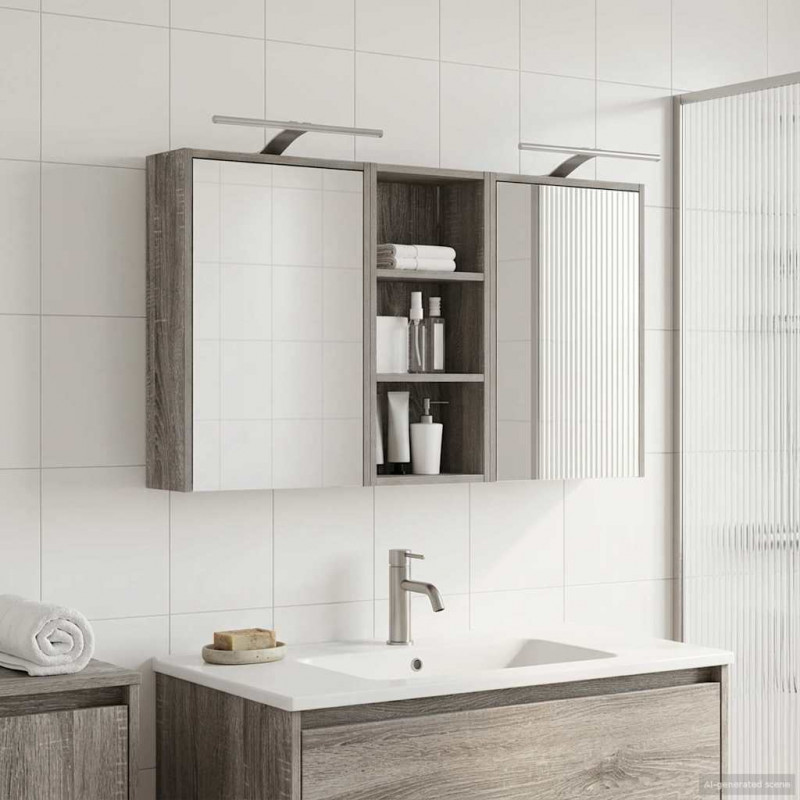 Zestaw Szafek Łazienkowych 3 pcs 116 x 16 x 62,5 cm