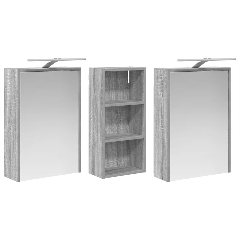 Zestaw Szafek Łazienkowych 3 pcs 116 x 16 x 62,5 cm