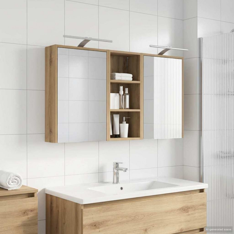 Zestaw Szafek Łazienkowych 3 pcs 116 x 16 x 62,5 cm