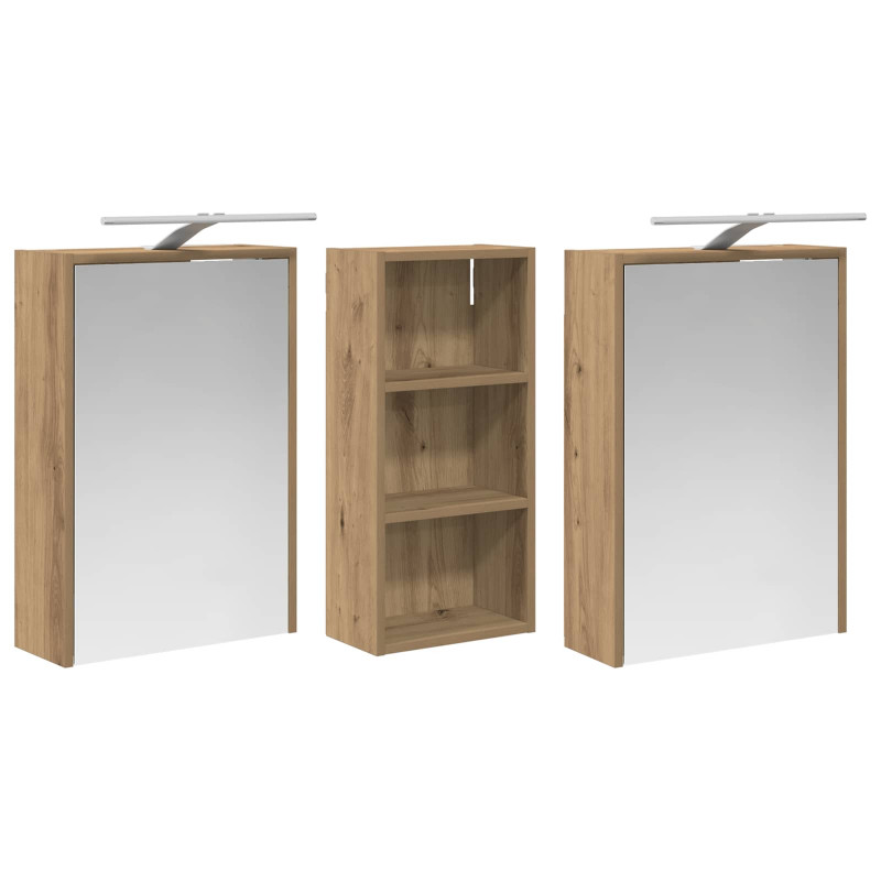 Zestaw Szafek Łazienkowych 3 pcs 116 x 16 x 62,5 cm