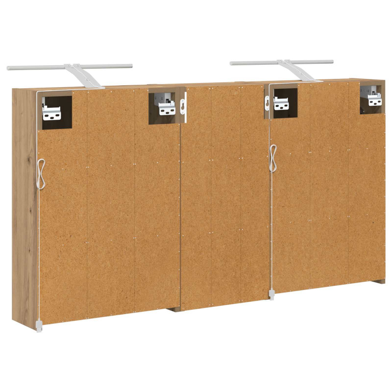 Zestaw Szafek Łazienkowych 3 pcs 116 x 16 x 62,5 cm