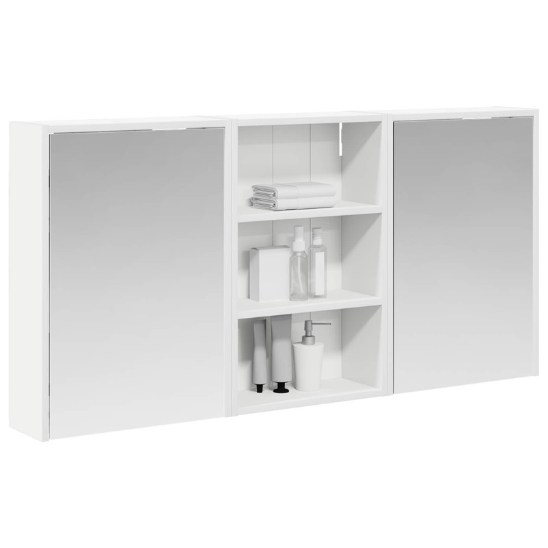 Zestaw Szafek Łazienkowych z półką 3 pcs 126 x 16 x 62.5 cm