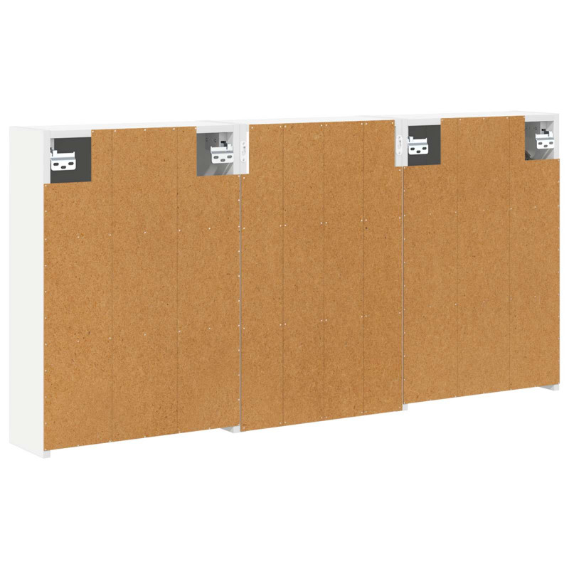Zestaw Szafek Łazienkowych z półką 3 pcs 126 x 16 x 62.5 cm