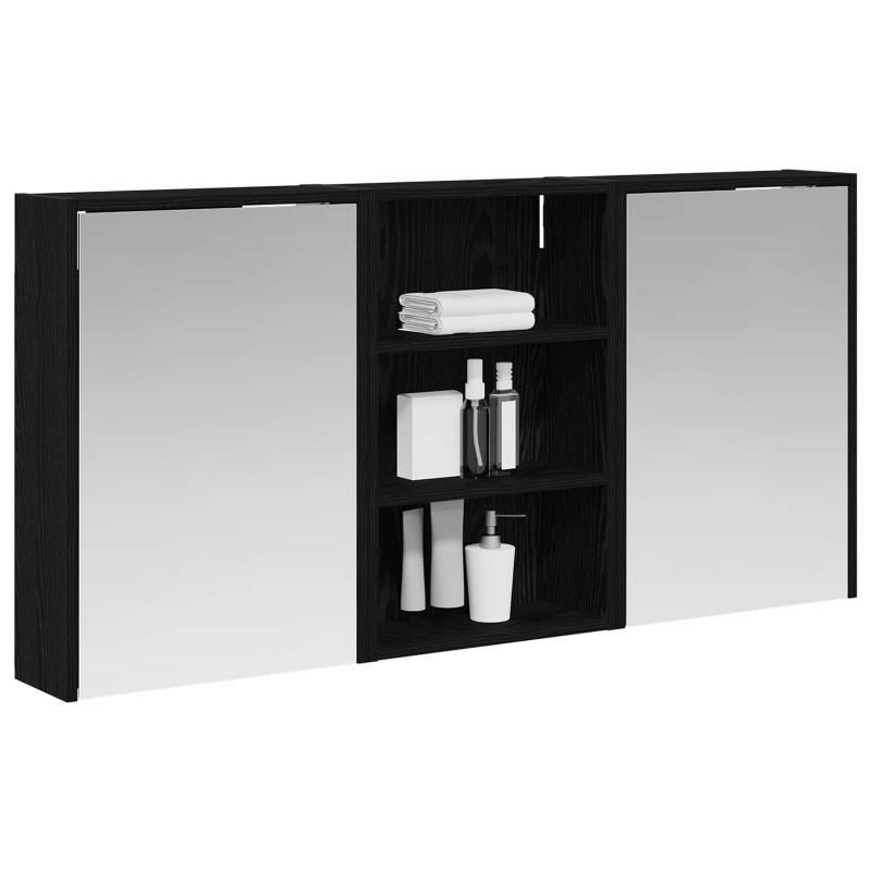 Zestaw Szafek Łazienkowych z półką 3 pcs 126 x 16 x 62.5 cm