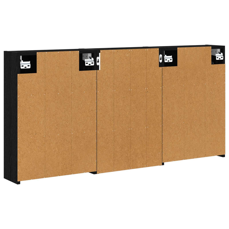 Zestaw Szafek Łazienkowych z półką 3 pcs 126 x 16 x 62.5 cm