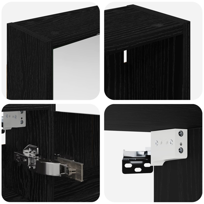 Zestaw Szafek Łazienkowych z półką 3 pcs 126 x 16 x 62.5 cm