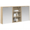 Zestaw Szafek Łazienkowych z półką 3 pcs 126 x 16 x 62.5 cm