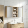 Zestaw Szafek Łazienkowych z półką 3 pcs 126 x 16 x 62.5 cm