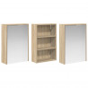Zestaw Szafek Łazienkowych z półką 3 pcs 126 x 16 x 62.5 cm